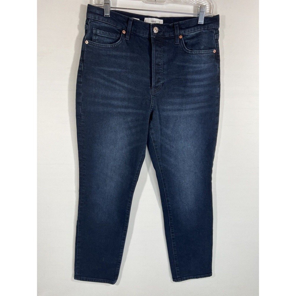 MNG Gisele Straight Jeans Women 8 32x28 Dark Wash Cotton Minimalist Y2K